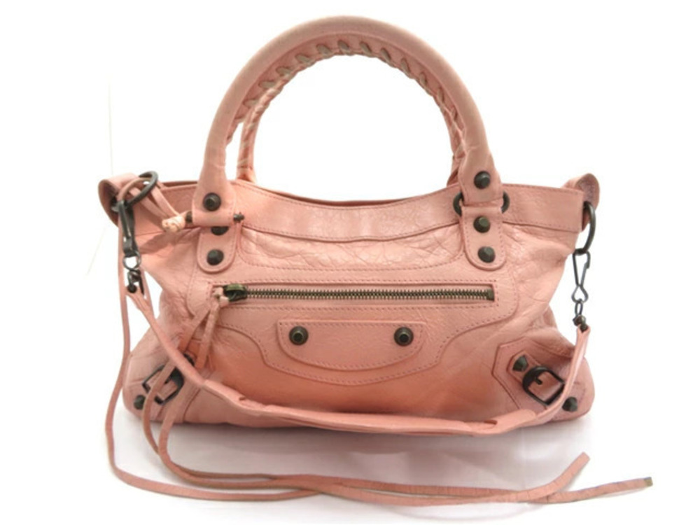 Balenciaga Handbag The First Leather Pink